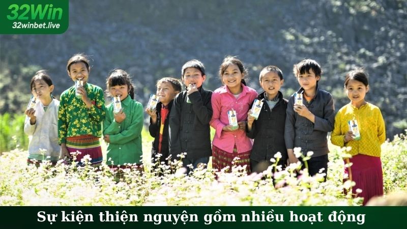 Sự kiện thiện nguyện gồm nhiều hoạt động thiết thực