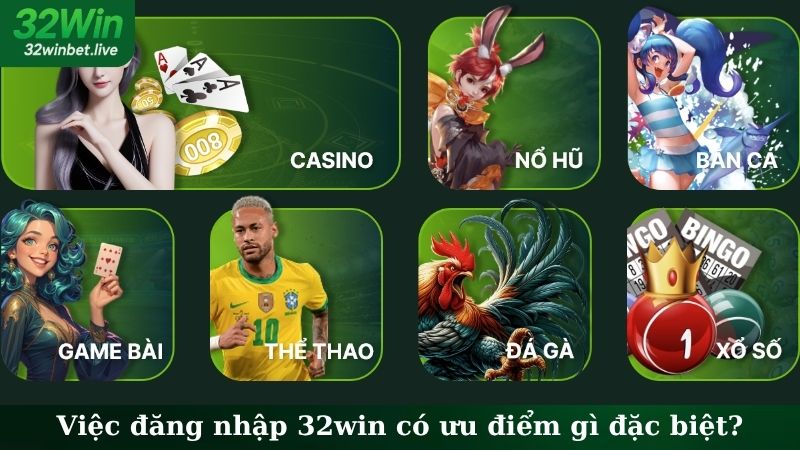 Việc đăng nhập 32WIN có ưu điểm gì đặc biệt?